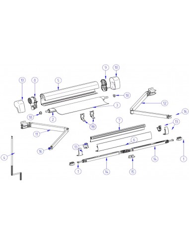 Pata Toldo Thule 5102 VW  123cm