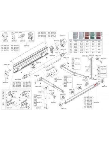 Pata Izquierda Toldo Fiamma F45s 300