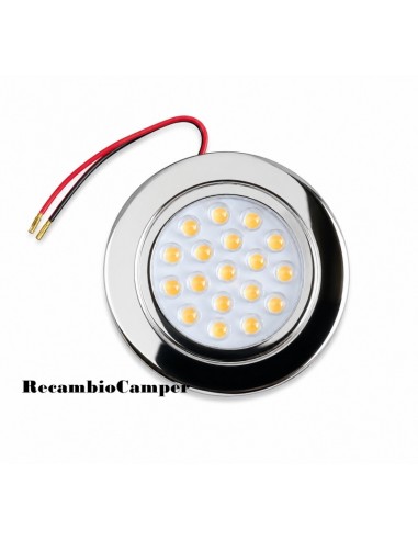 Óculo Led Cromado 65mm