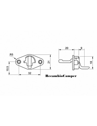 Kit Leva Recambio Manilla Muebles V1242