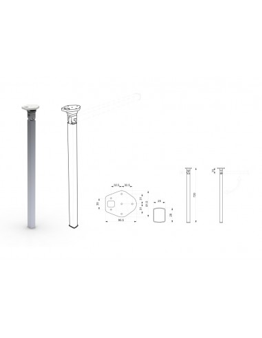 Pata Mesa Plegable 720mm