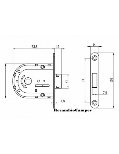 Cerradura Magnética de Encastrar