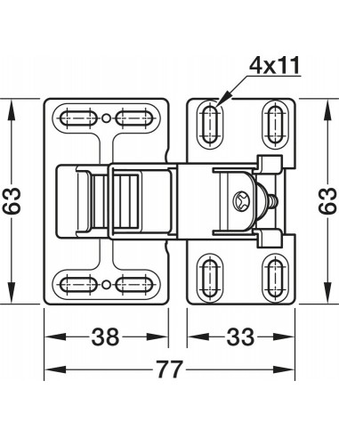 Bisagra Puerta Armarios CH600